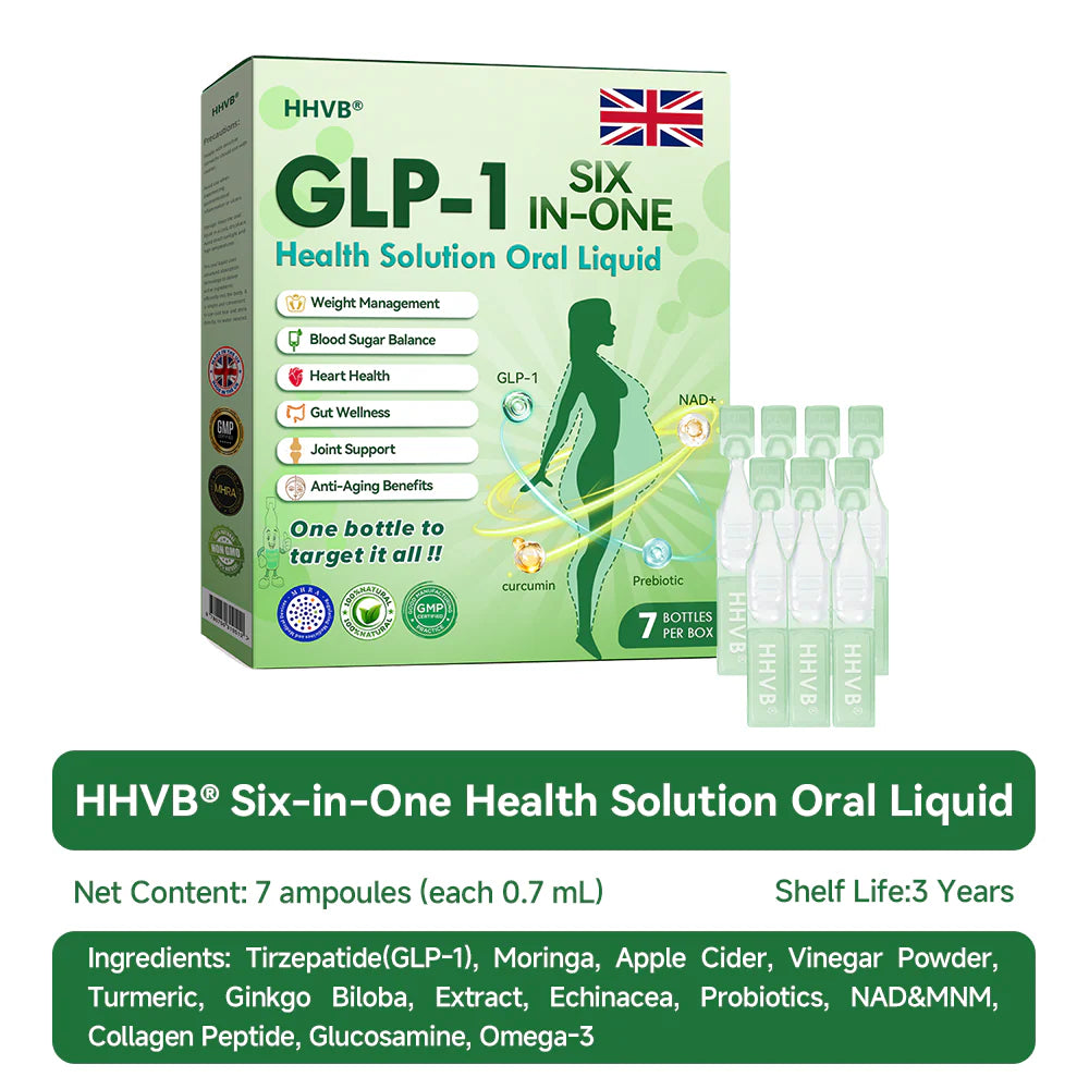 💥 Official Store | HHVB® 💧💧 GLP-1 SIX IN-ONE Health Solution Oral Liquid (Just one dose every a day — visible results in just 7 days) ✅ For obesity, cardiovascular health, diabetes, sleep apnea, joint issues, and more